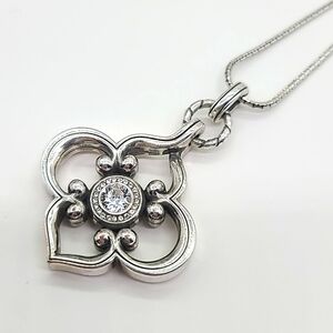 $78 Brighton "TOLEDO" Retired Convertible Pendant w Swarovski Crystal Center!